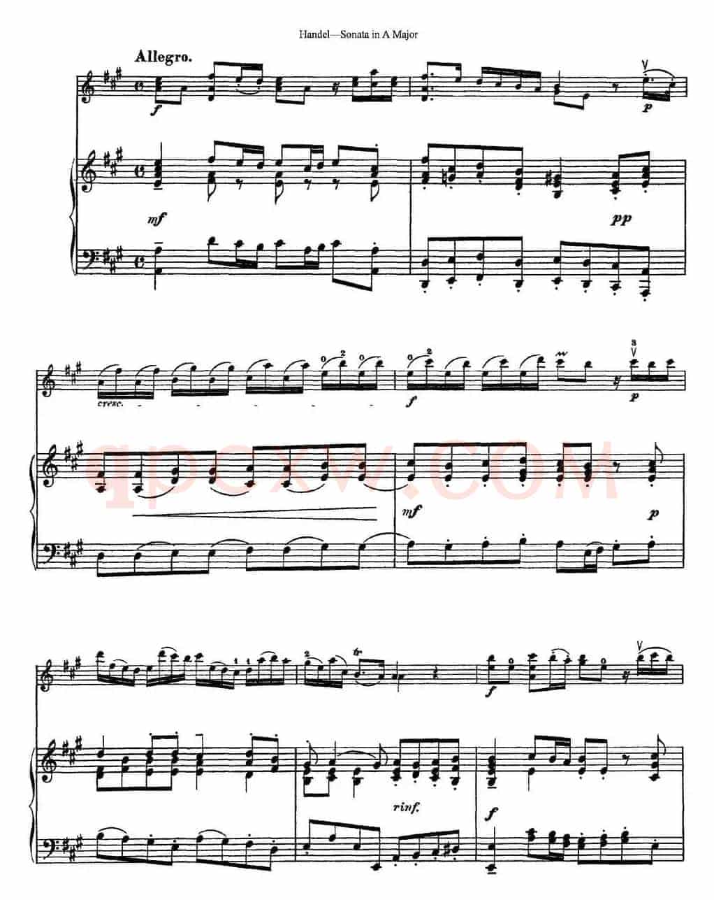 Violin Sonata No.5 in A major（小提琴+钢琴伴奏）