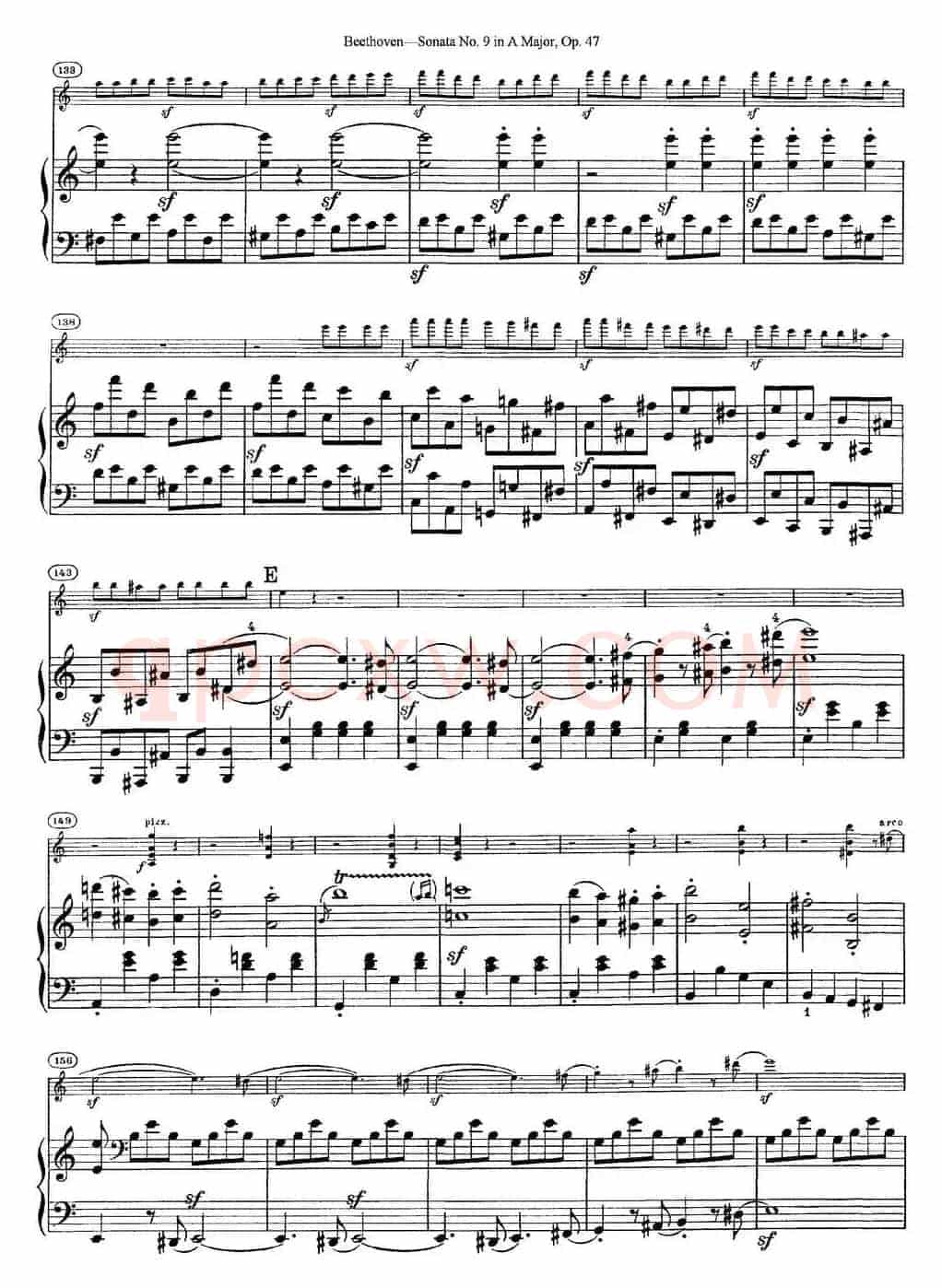 Violin Sonata No.9 in A Major Op.47（小提琴+钢琴伴奏）
