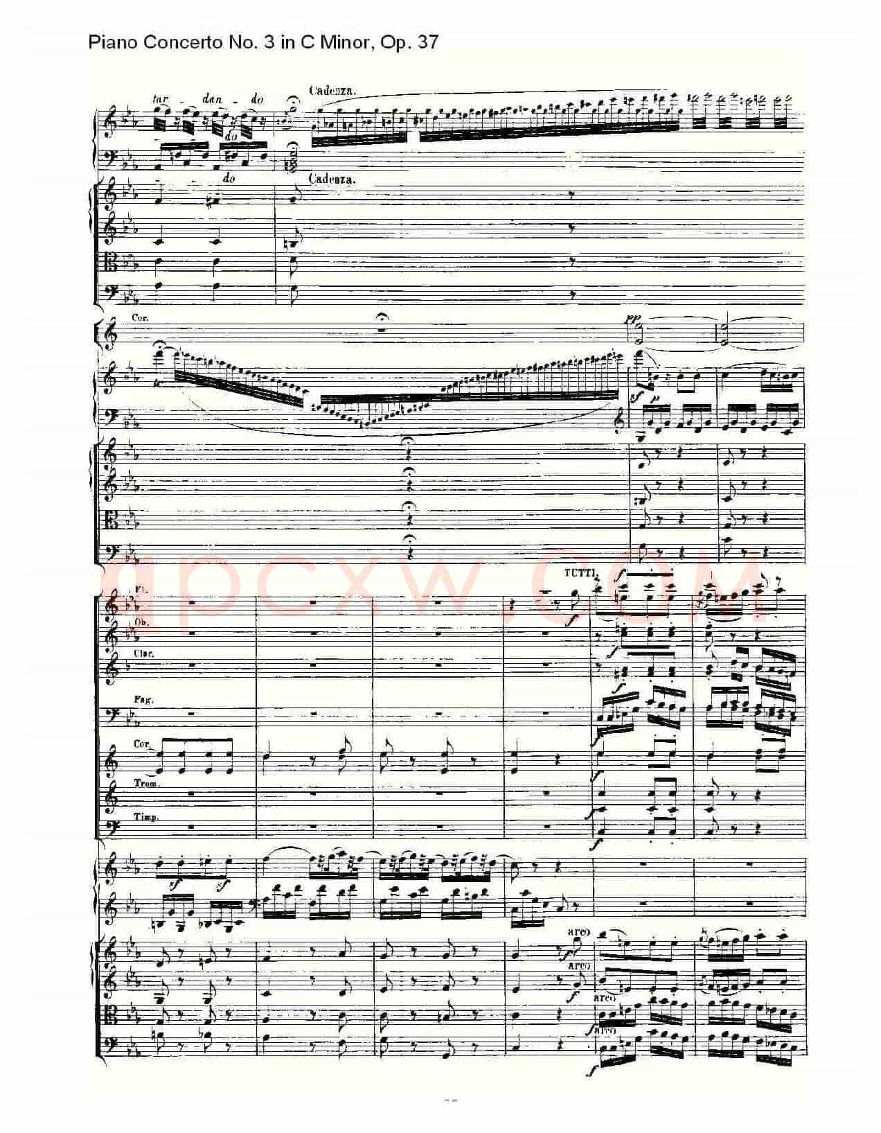C小调钢琴第三协奏曲 Op.37 第三乐章