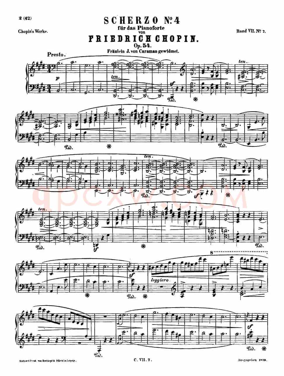 E大调钢琴谐谑曲Op.54(第四号)
