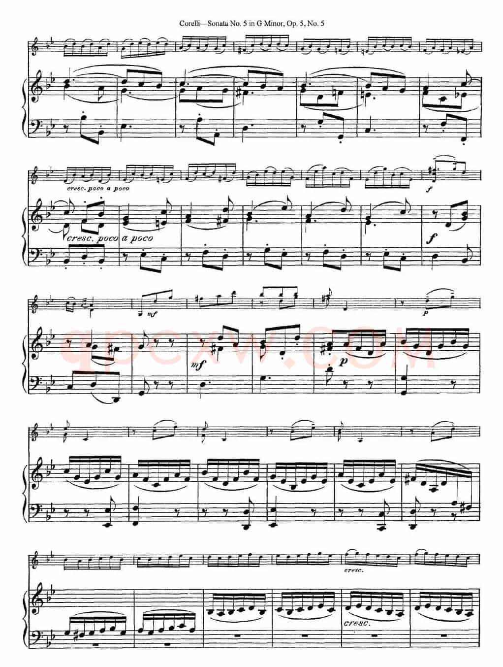 Sonata No.5 in G MinorOp.5 No.5（小提琴+钢琴伴奏）