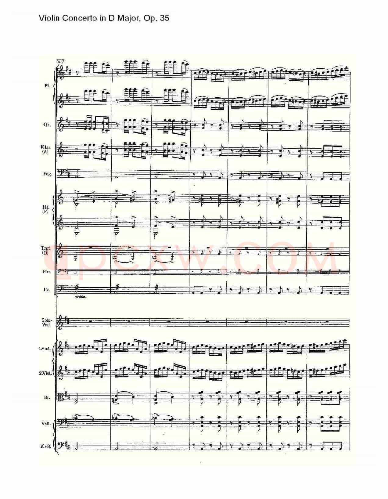 D大调小提琴协奏曲, Op.35第三乐章（一）