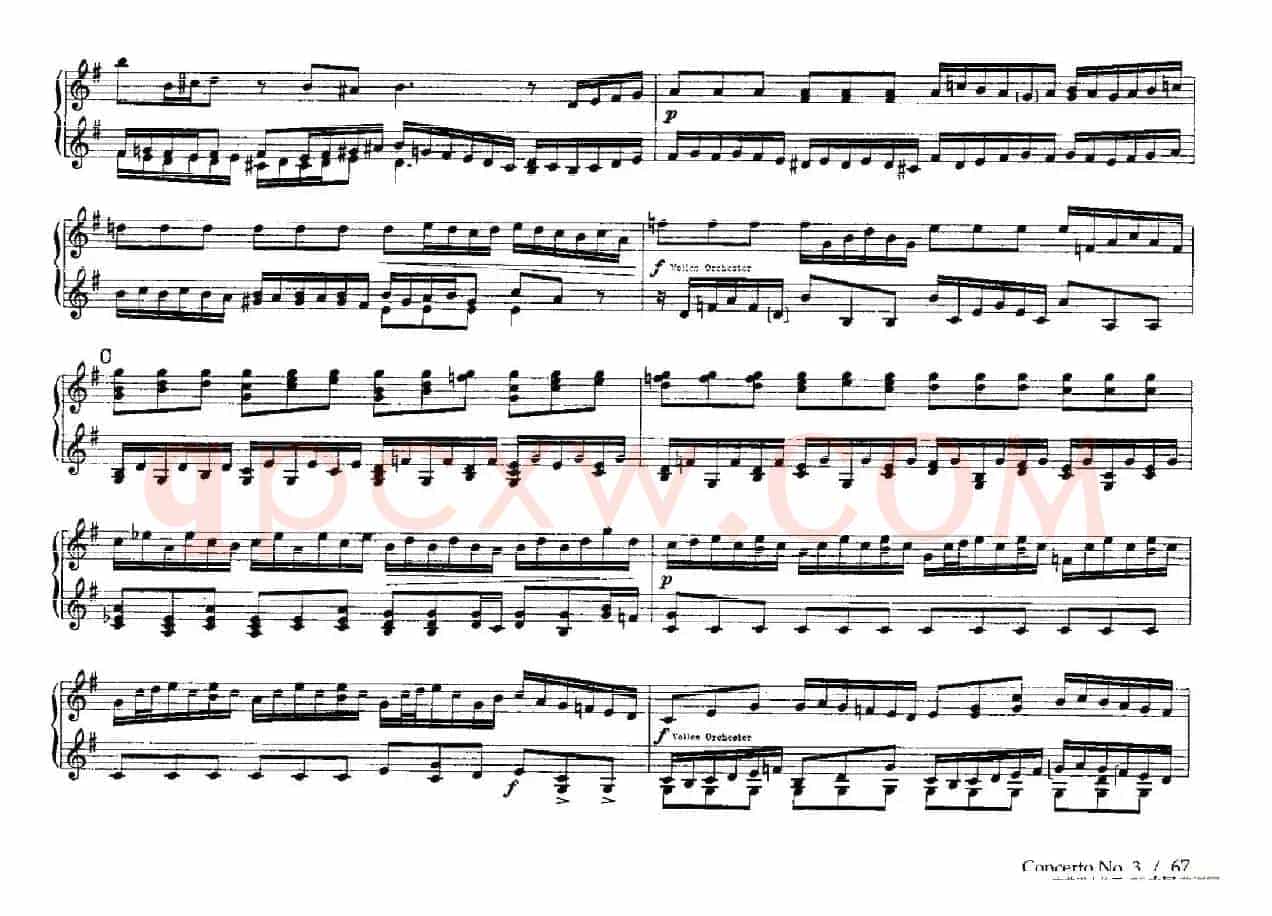 Brandenburg Concerto No.3 in G Major BWV.1048（G大调第三勃兰登堡协奏曲·四手联弹版）