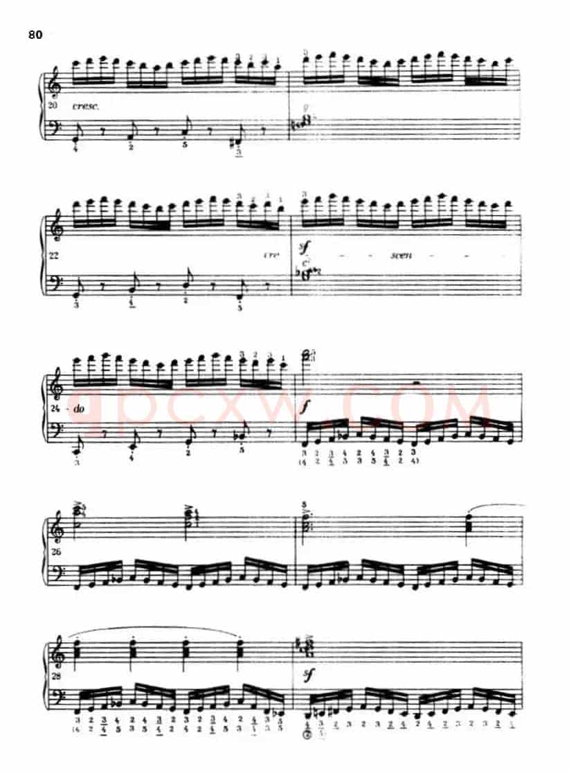 《车尔尼手风琴练习曲集》第Ⅲ册（P75—97）