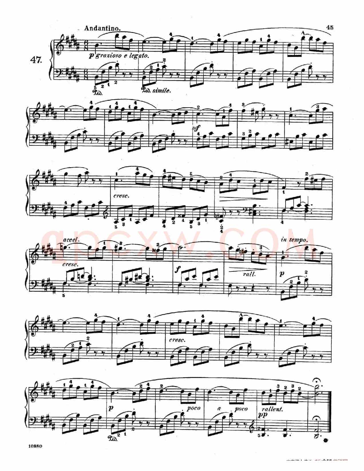 Etudes Enfantines Op.37（儿童钢琴练习曲 第46——50首）