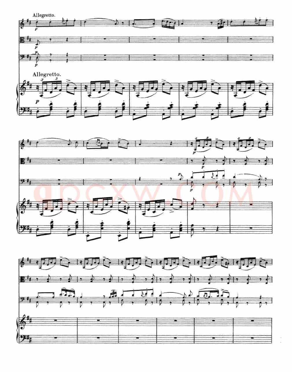 A大调鳟鱼五重奏（P31—40）（弦乐+钢琴）