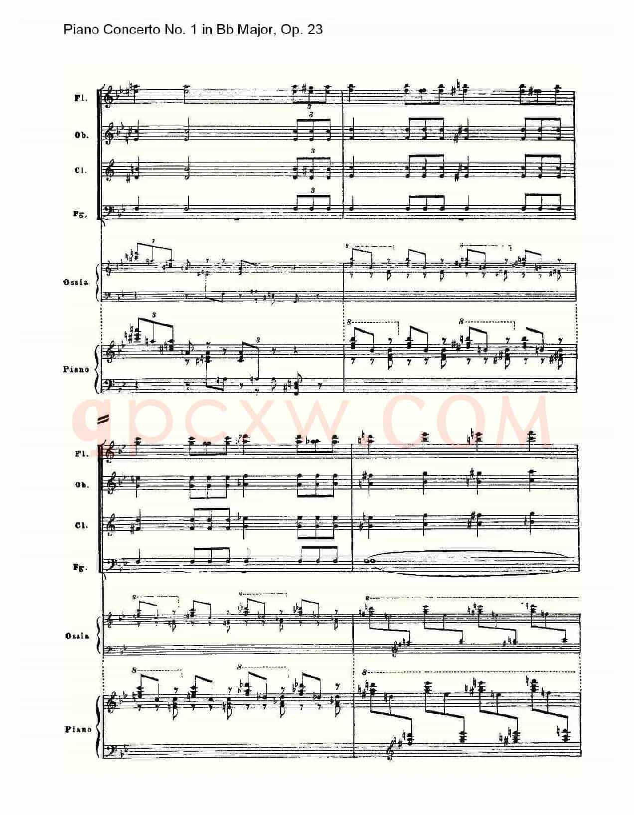 Bb大调第一钢琴协奏曲,Op.23第一乐章第二部(一)