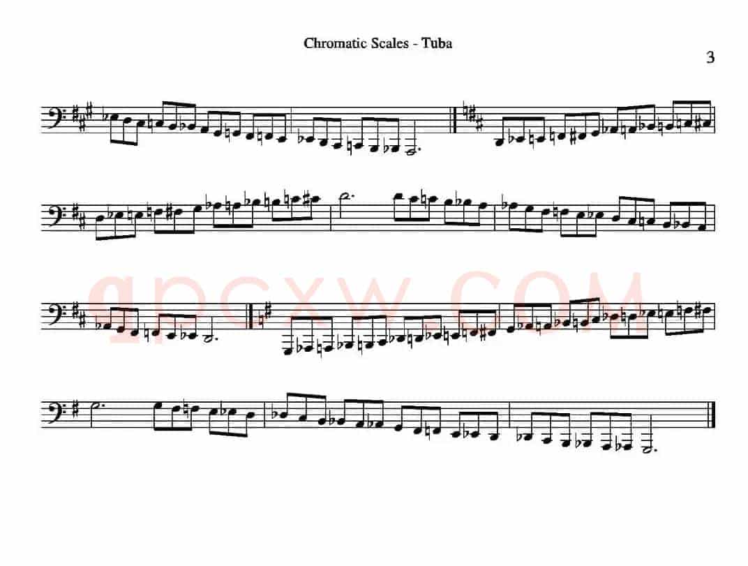 Chromatic Scales - Tuba（大号练习教材选曲）