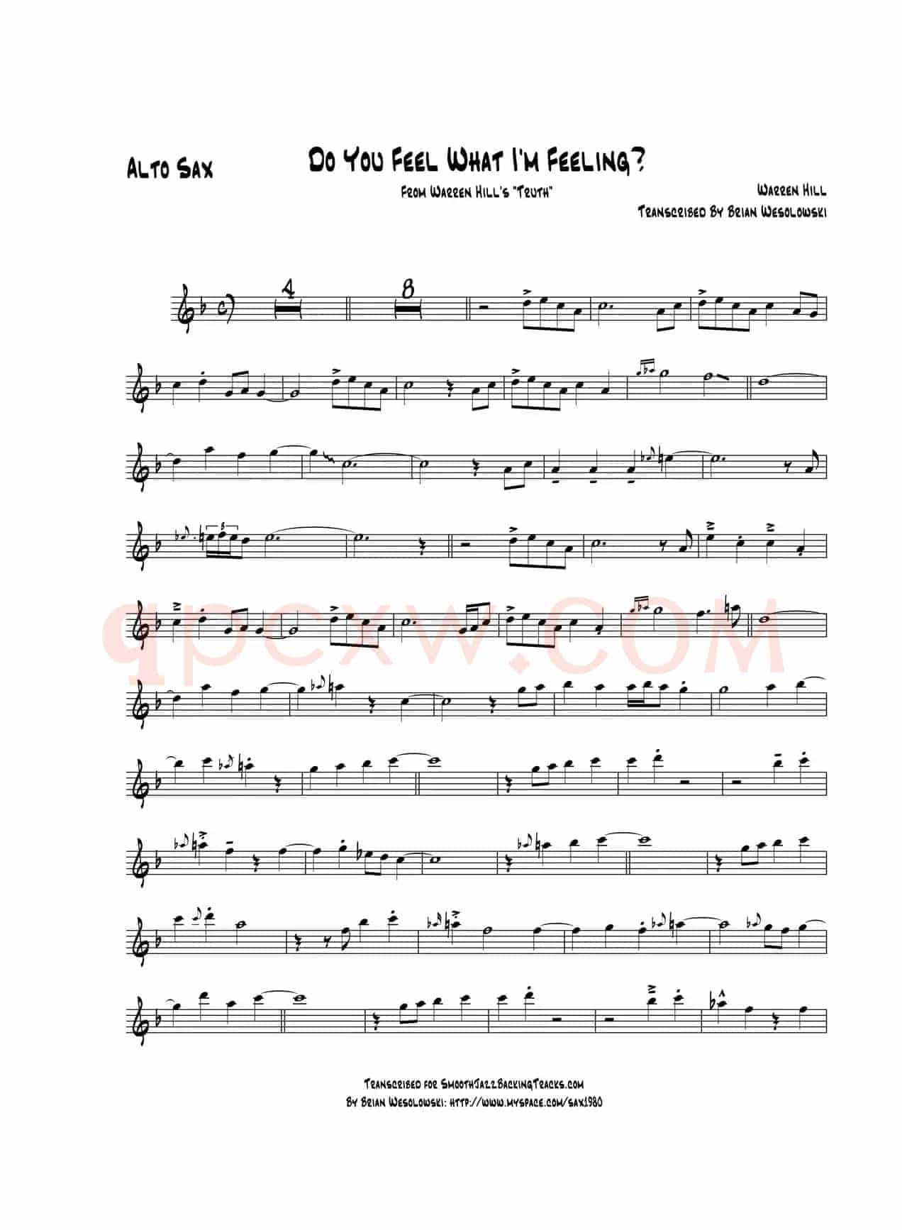 Do You Feel WhatIm Feeling（中音萨克斯）