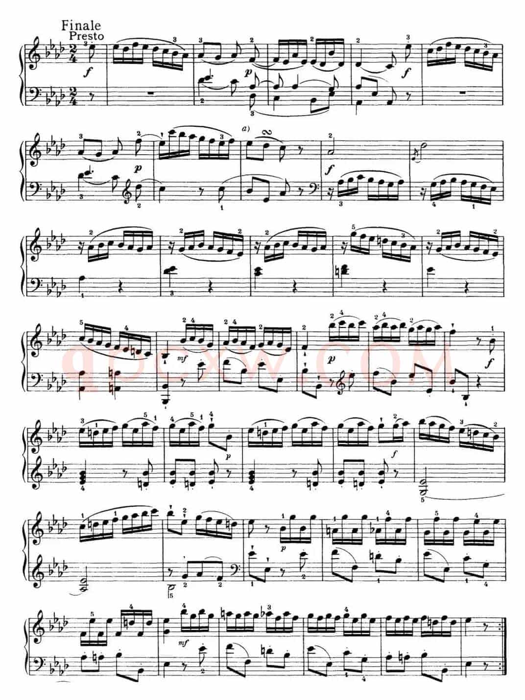 海顿 钢琴奏鸣曲 Hob XVI 46 Divertimento Ab major