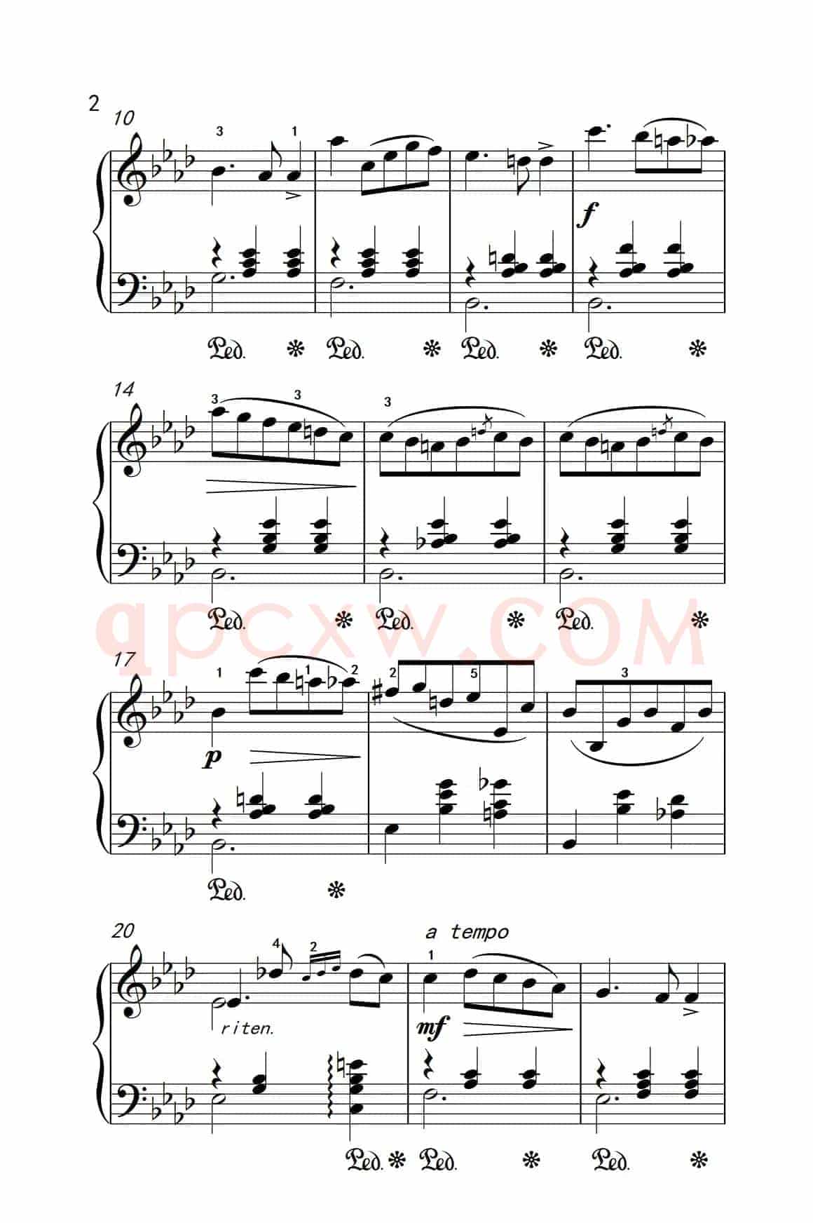 第七级2.圆舞曲 Opus posth.70 No.2（中央音乐学院 钢琴（业余）考级教程 7-9级）