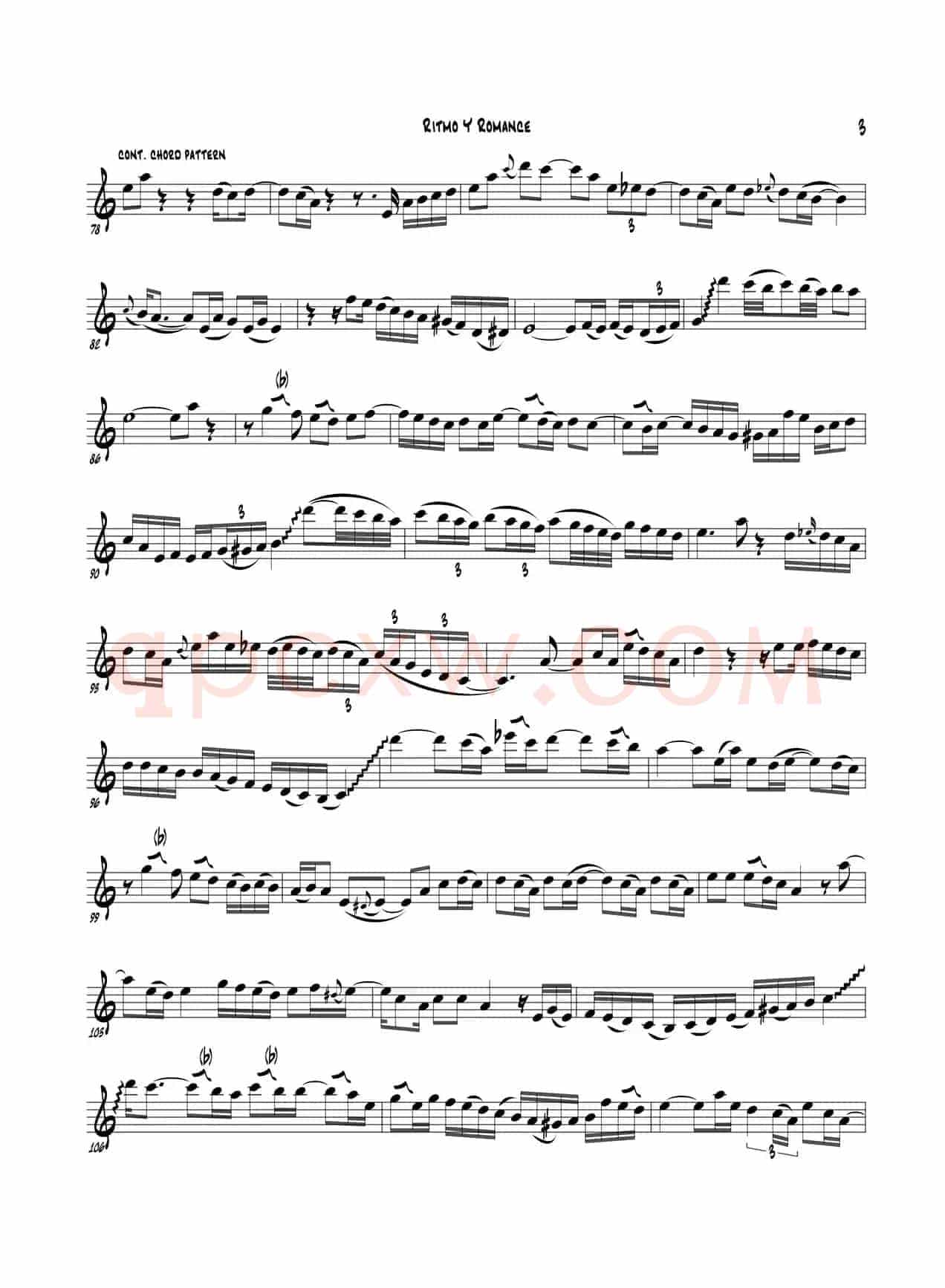 Ritmo Y Romanc（Bb Part）