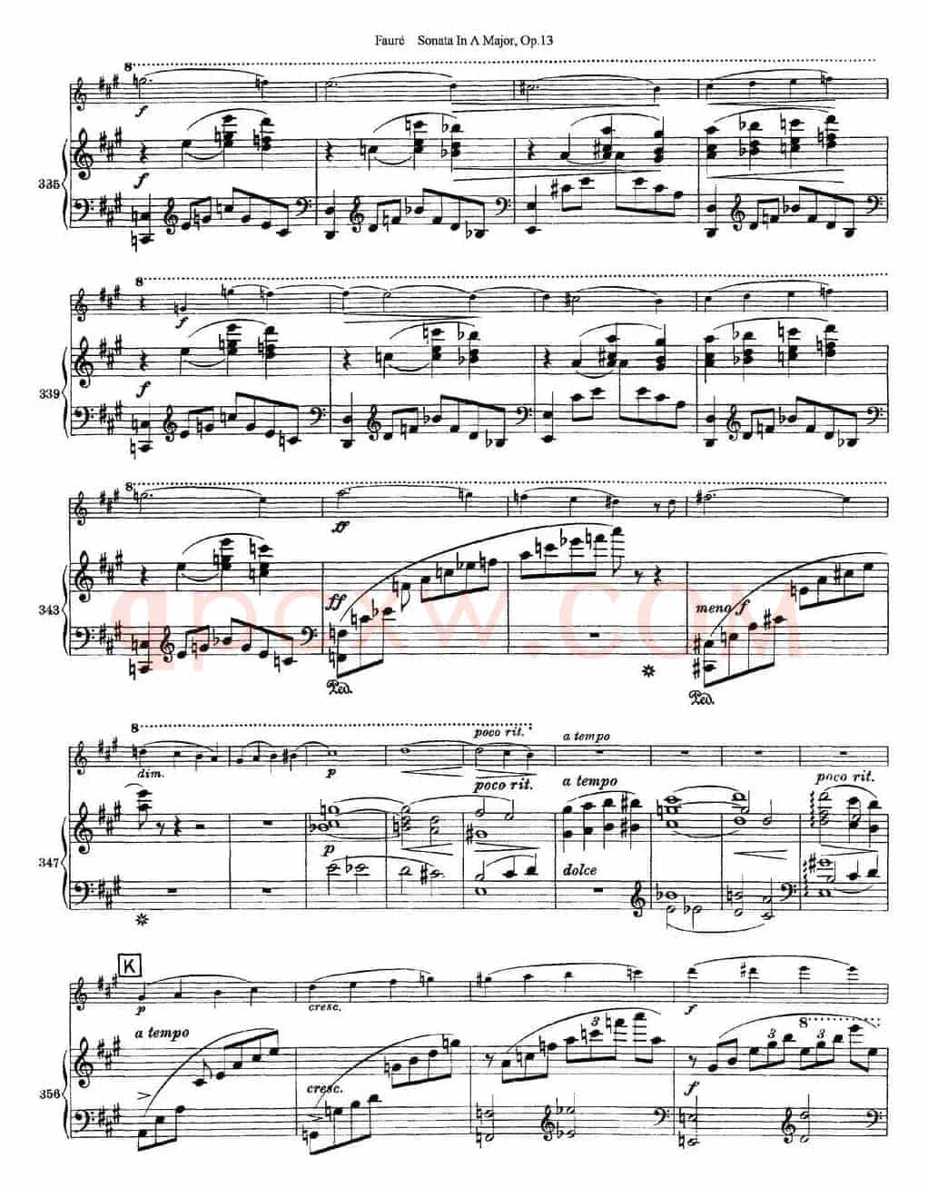 Violin Sonata No.1 Op.13（小提琴+钢琴伴奏）