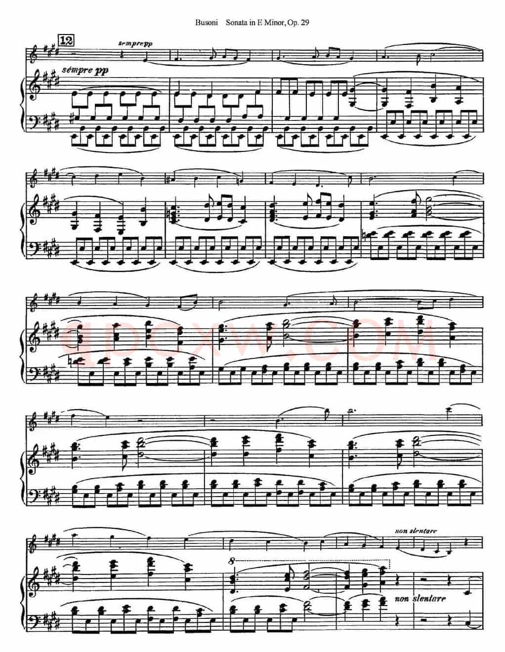 Violin Sonata No.1 in E Minor Op.29（小提琴+钢琴伴奏）