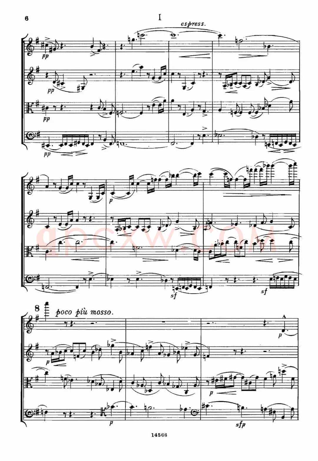 QUARTET Op.83(第一部分)(弦乐四重奏)