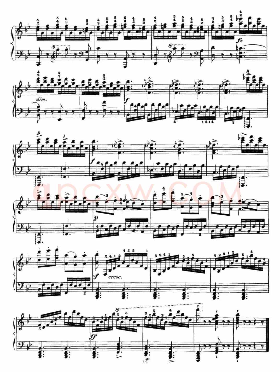 50首车尔尼Op.740钢琴手指灵巧技术练习曲（NO.4）