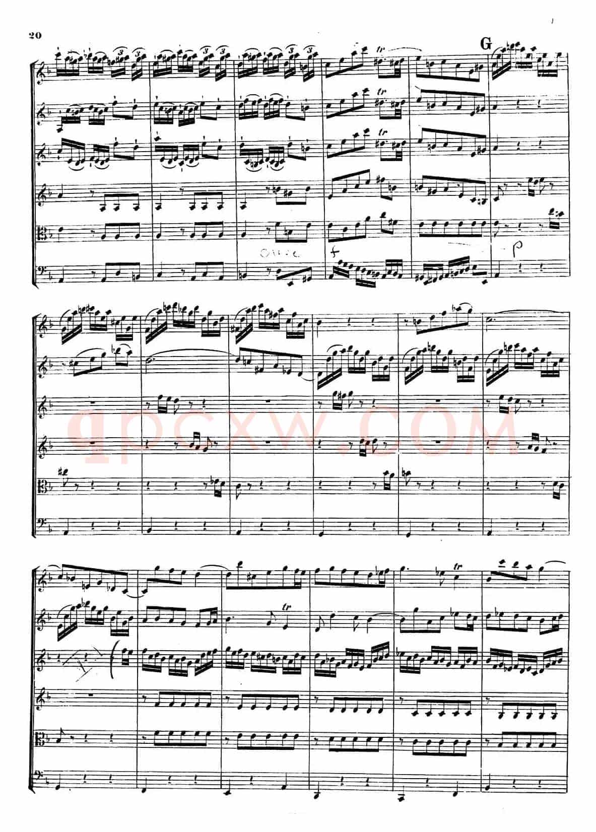 CONCERTO A DUE VIOLINI.（巴赫D小调二重协奏曲总谱）