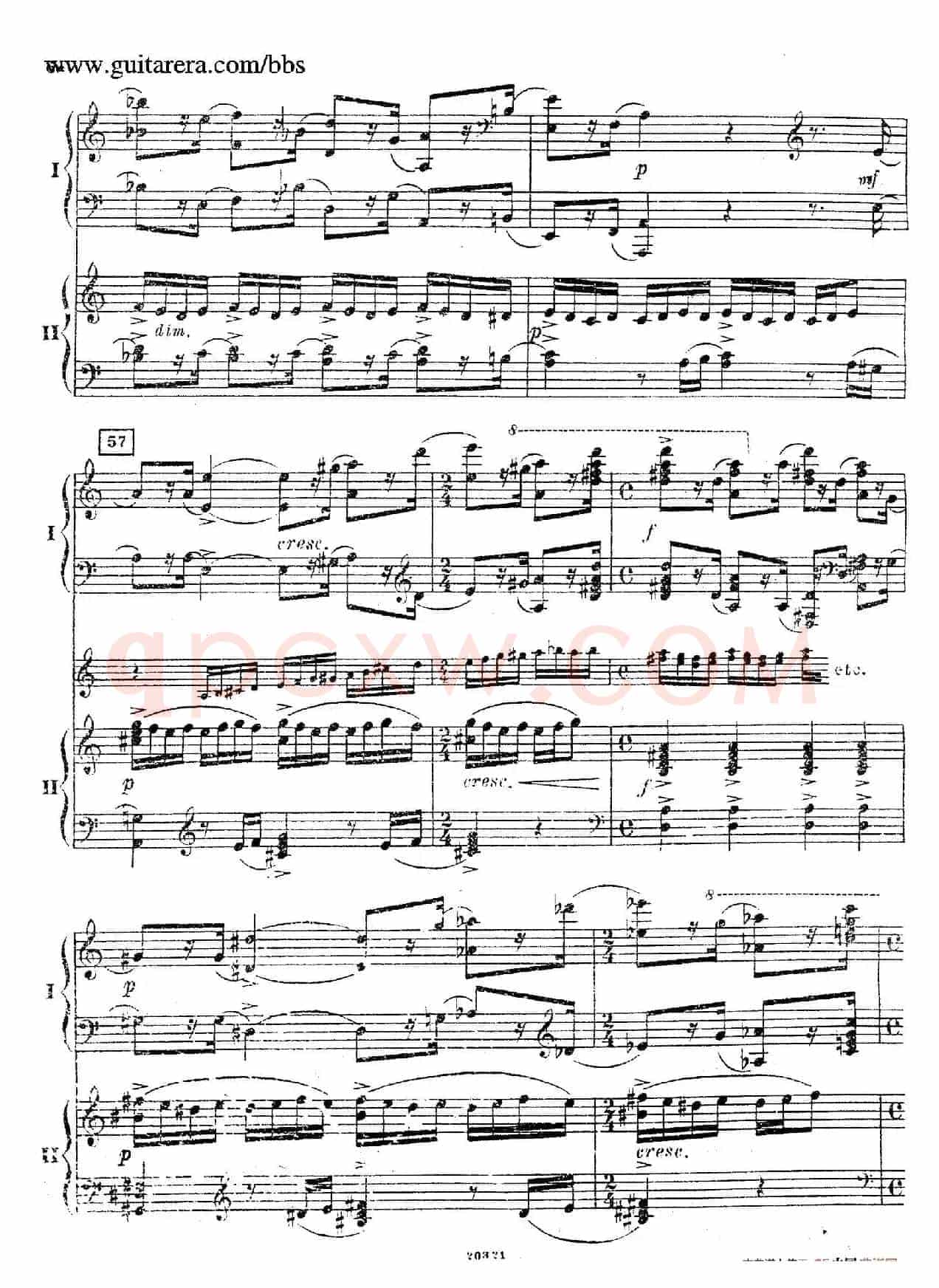 Rhapsody On A Theme Of Paganini Op.43(帕格尼尼主题狂想曲·双钢琴)(P61——87)