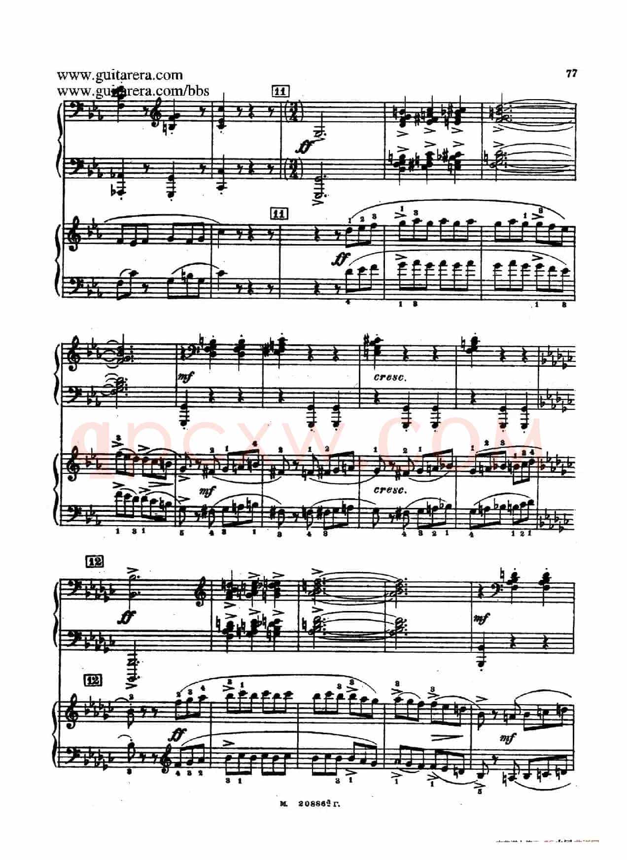 第二双钢琴组曲 Suite for Two Pianos No.2 Op.17(4. 塔兰泰拉舞曲 Tarantella)