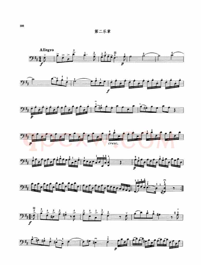 第二奏鸣曲（b小调）（大提琴）