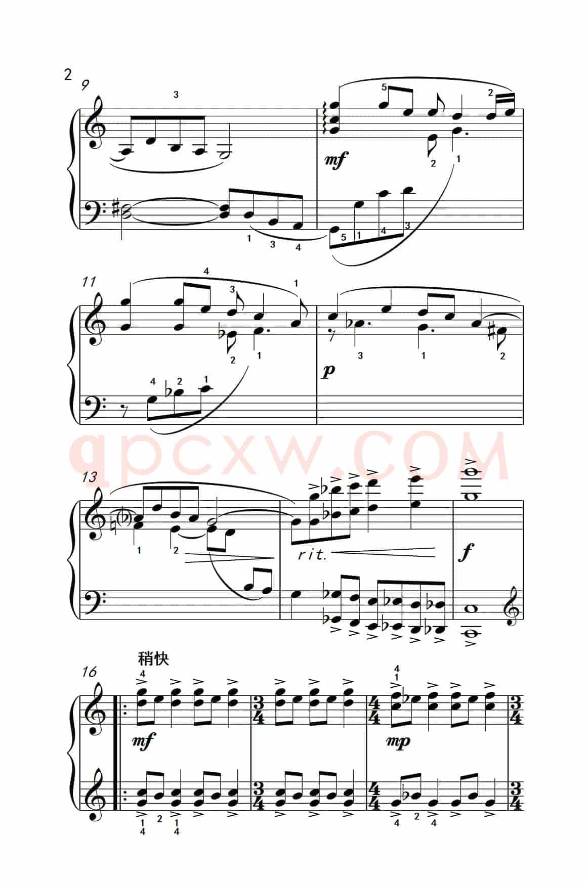 小白菜新韵（约翰·汤普森 成人钢琴教程 第三册）