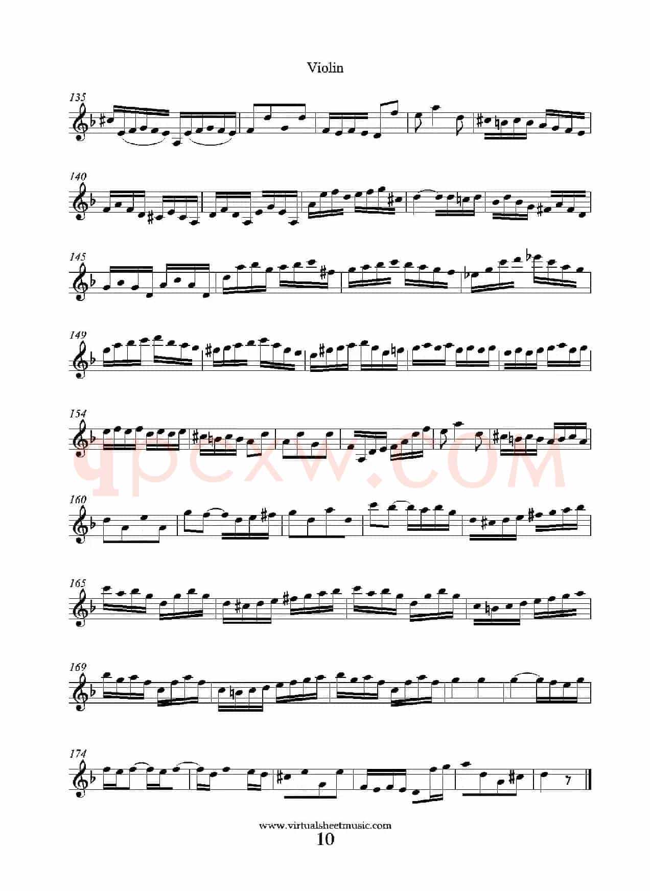 Concerto in D minor（小提琴分谱）