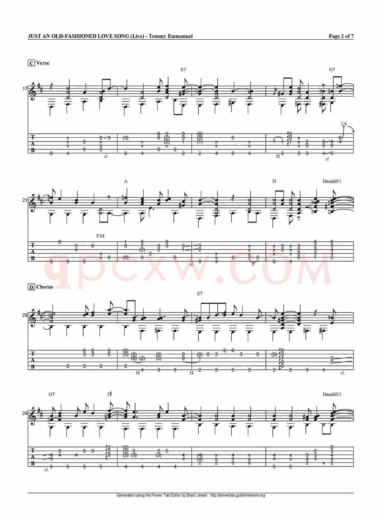tommy emmanuel：just an old fashioned love song（指弹吉他）