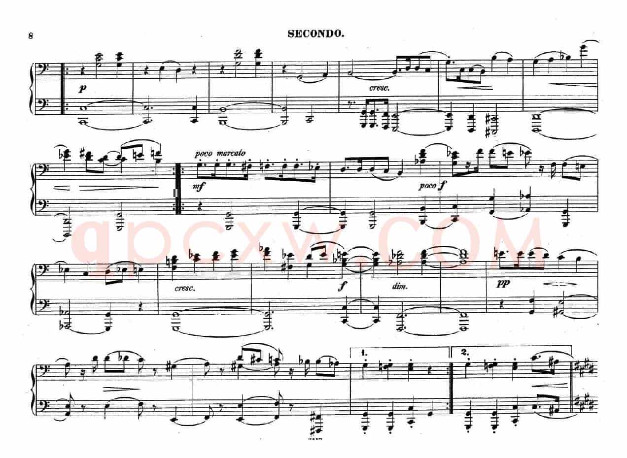 Zwolf Original-Compositionen fur Pianoforte zu 4 Handen Op.57(12首四手联弹小品·3)