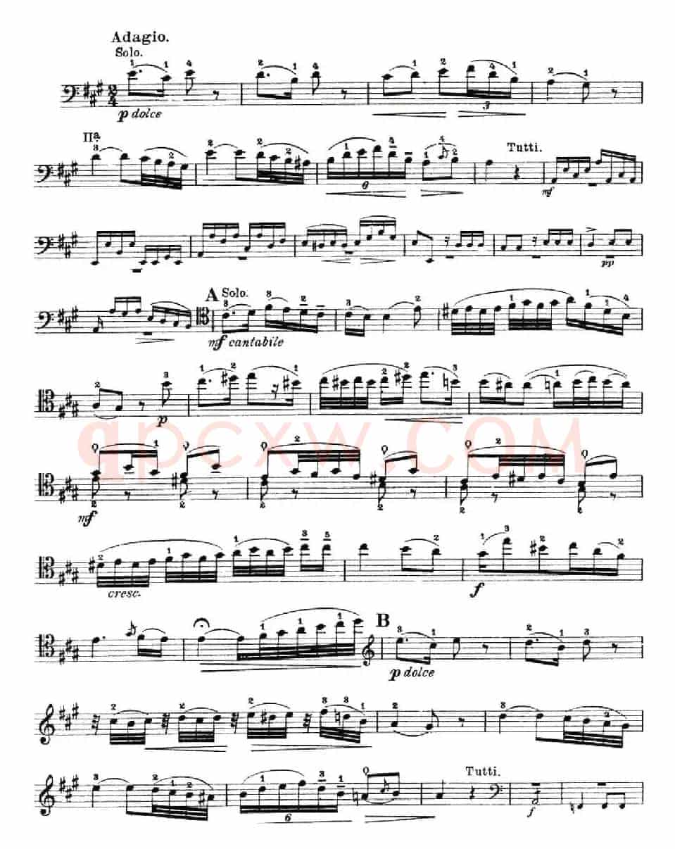 J. Haydn Concerto in D Major（海顿D大调大提琴协奏曲 [大提琴谱]）