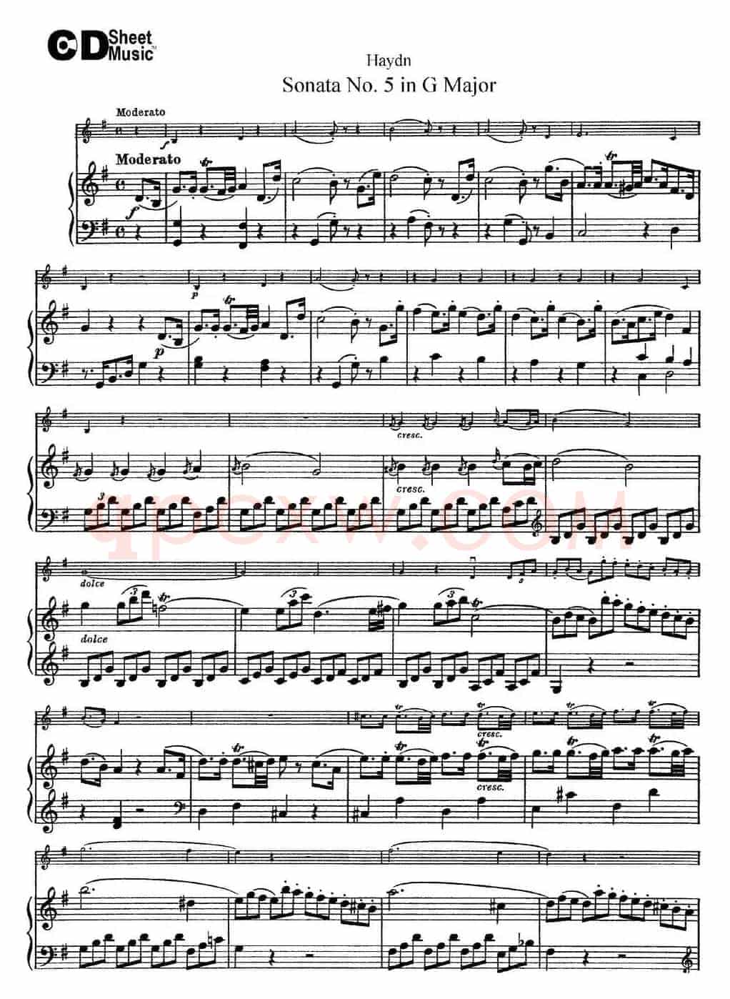 Violin Sonata No.5 in G Major（小提琴+钢琴伴奏）
