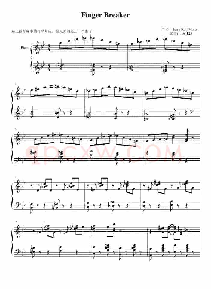 Finger Breaker（lizst123编谱版）