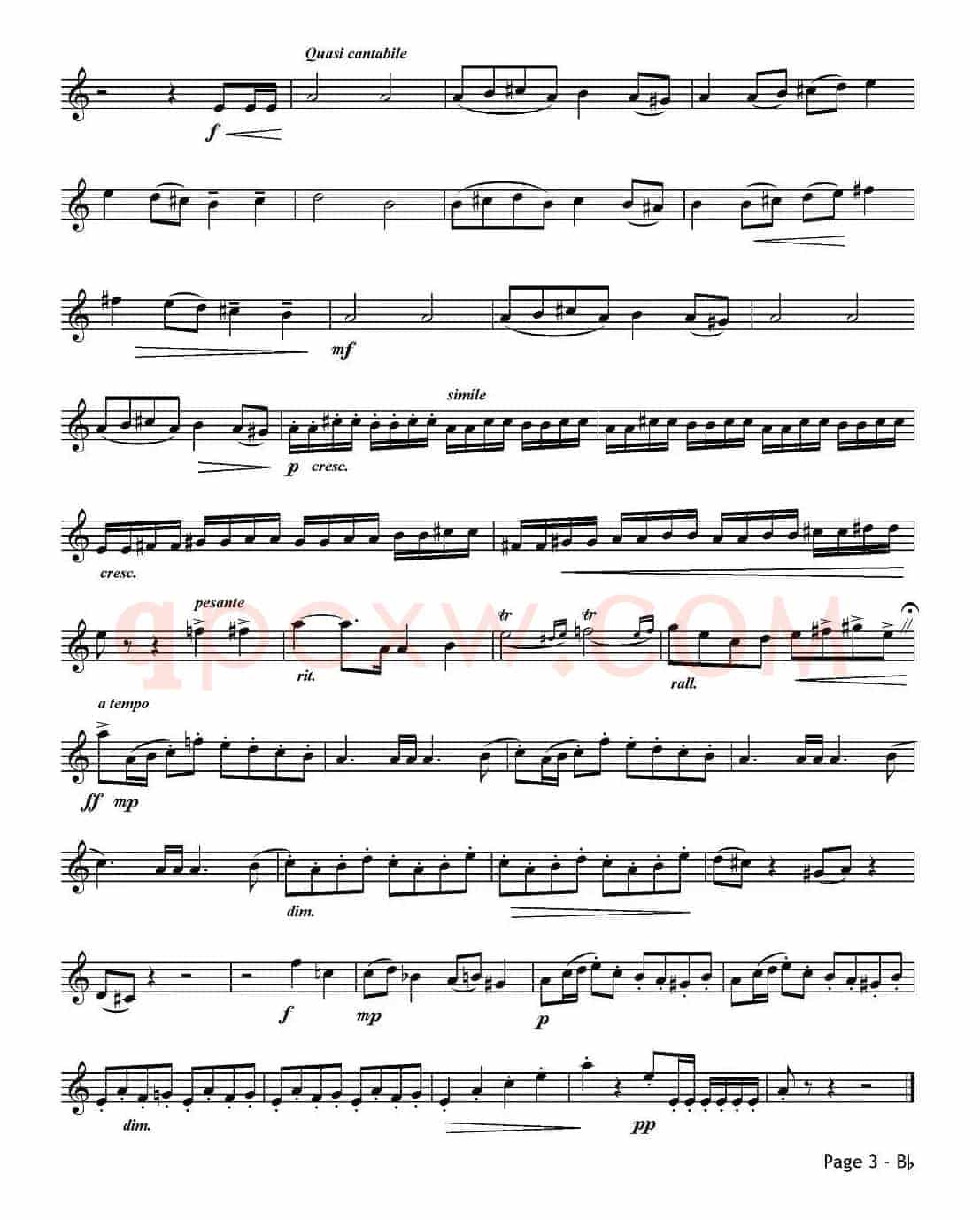Concert Etude （音乐会练习曲、Bb调）（小号）