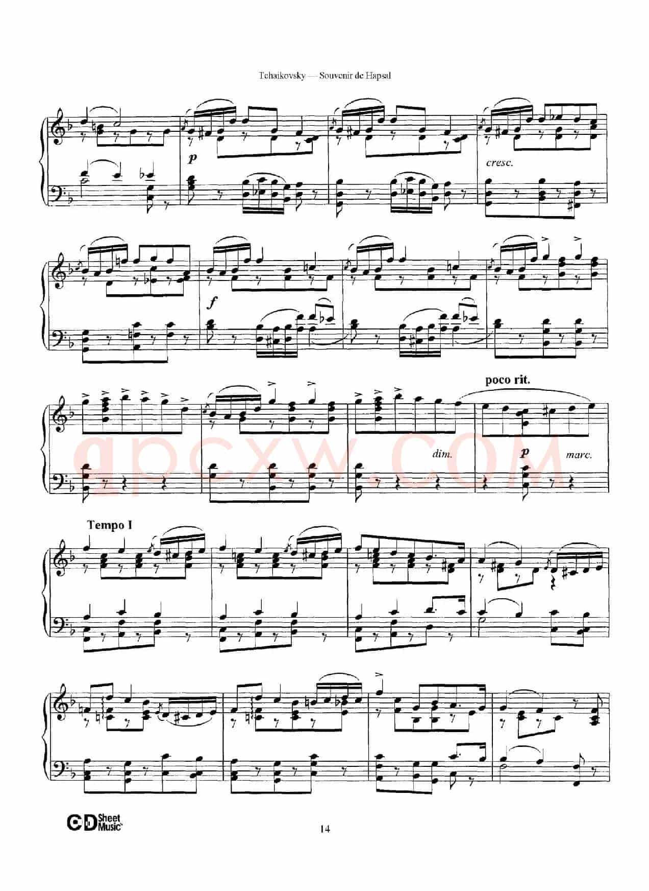 Souvenir de Hapsal Op.2（哈普萨的回忆·3）