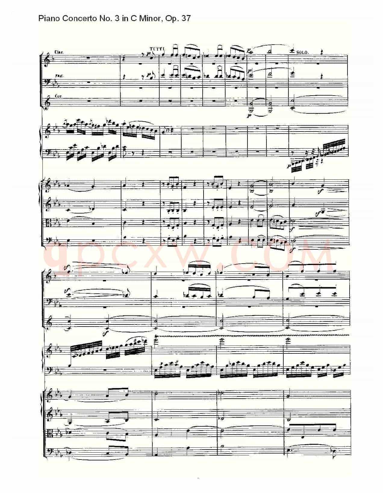 C小调钢琴第三协奏曲 Op.37 第三乐章