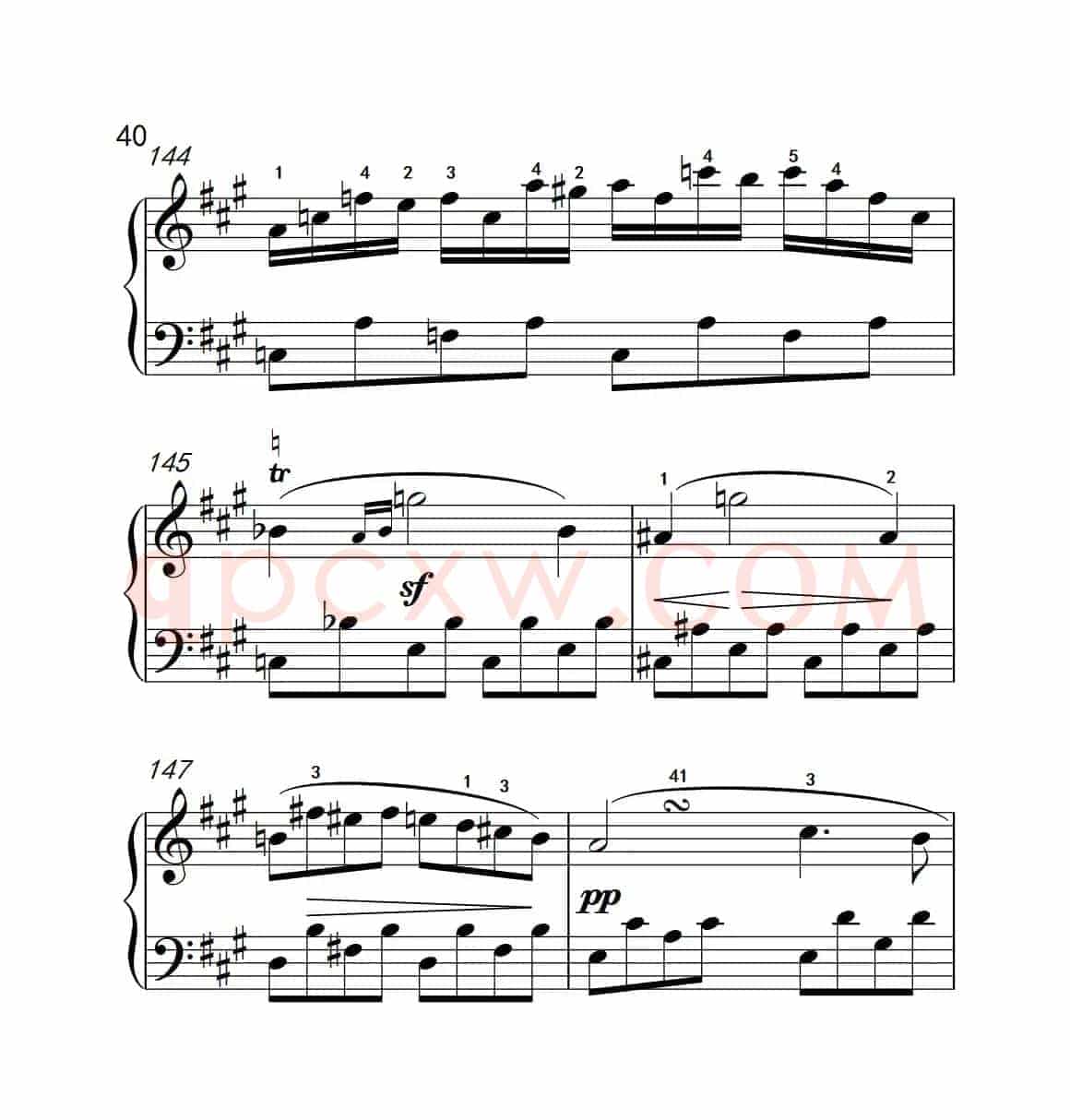 奏鸣曲 Opus 2 Nr.2 第四乐章（贝多芬奏鸣曲集 1）