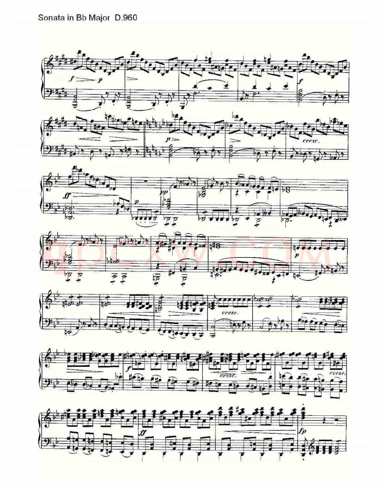 Sonata in Bb Major D.960(Bb大调奏鸣曲 D.960)