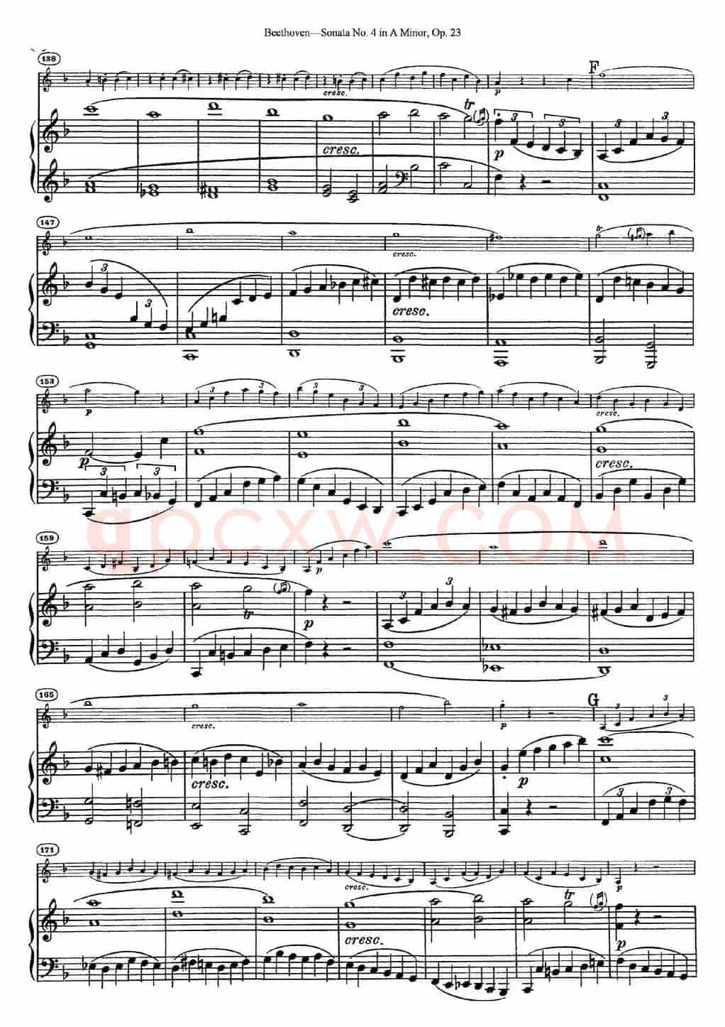 Violin Sonata No.4 in A Minor Op.23（小提琴+钢琴伴奏）