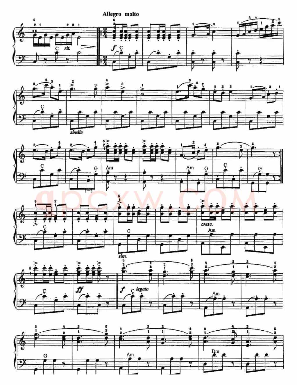 中国民歌手风琴曲集：60、渔舟唱晚