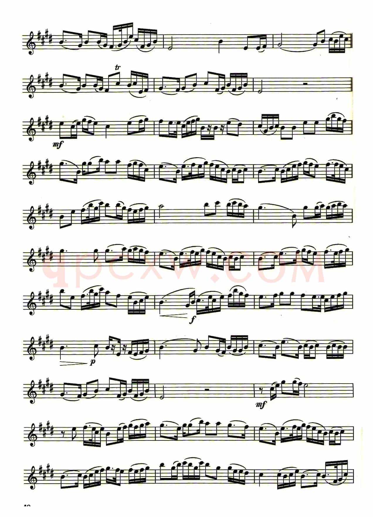 二泉映月（四重奏中音萨克斯分谱）
