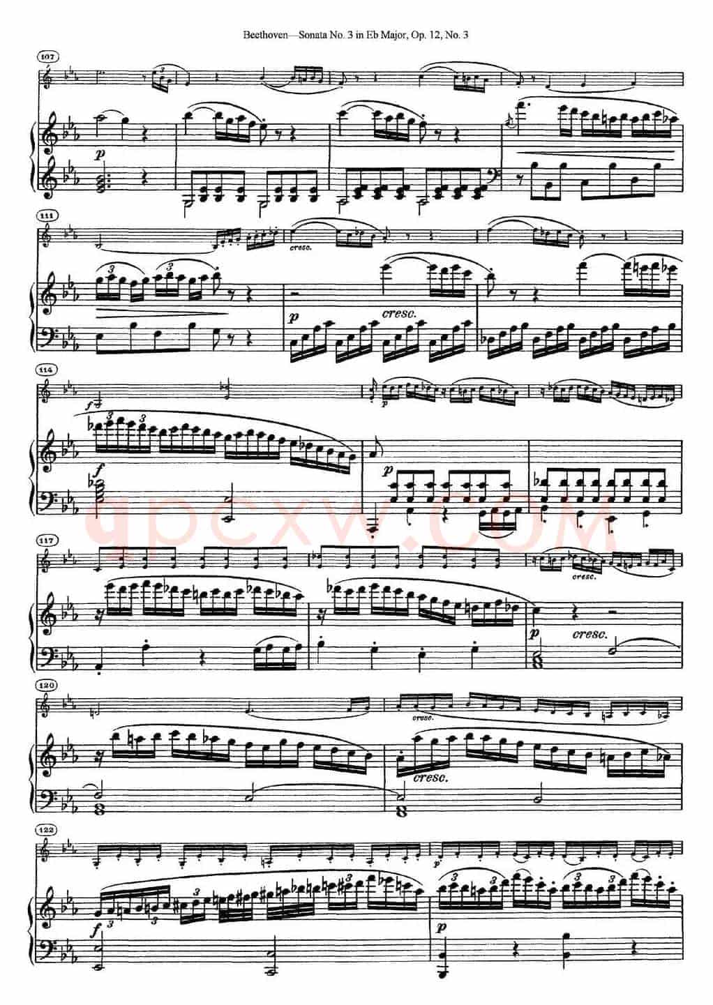 Violin Sonata No.3 in Eb Major Op.12 No.3（小提琴+钢琴伴奏）