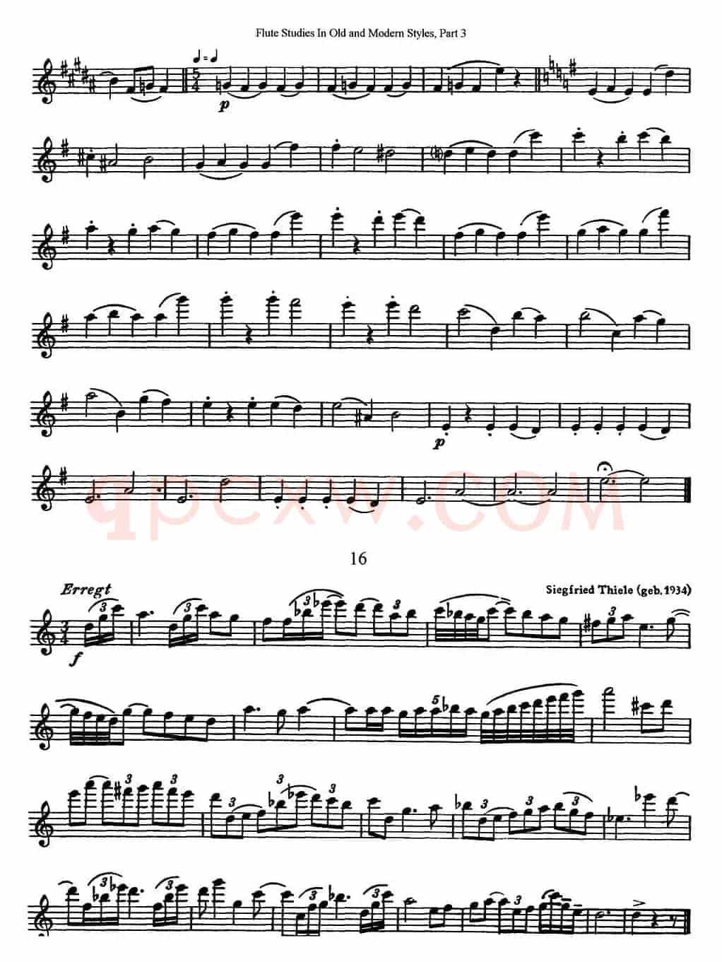 斯勒新老风格长笛练习重奏曲（第三部分）（NO.15-NO.16）