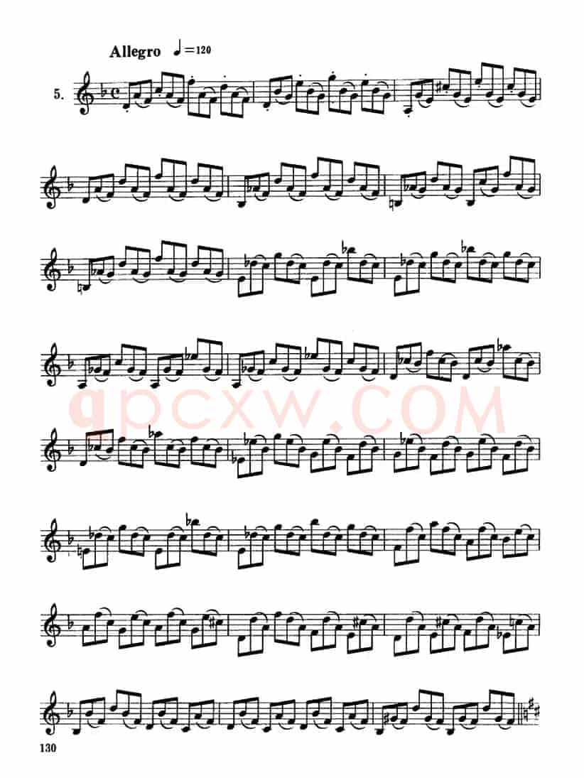 单簧管中级练习曲7首