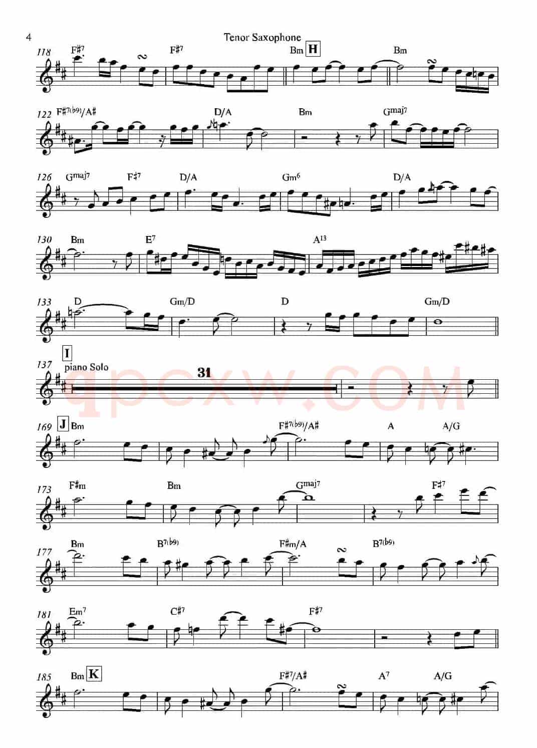 Bossa Real（次中音萨克斯）