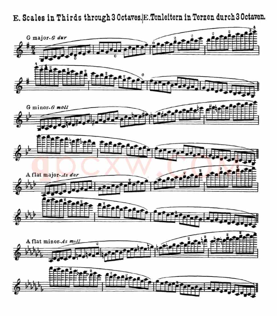 小提琴音阶练习·作品32（Scale Studie-E）