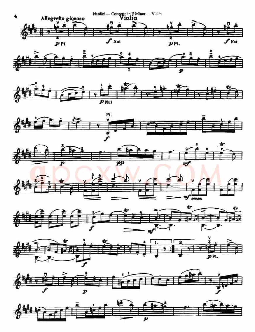 Concerto in E Minor（纳尔蒂尼作曲版）