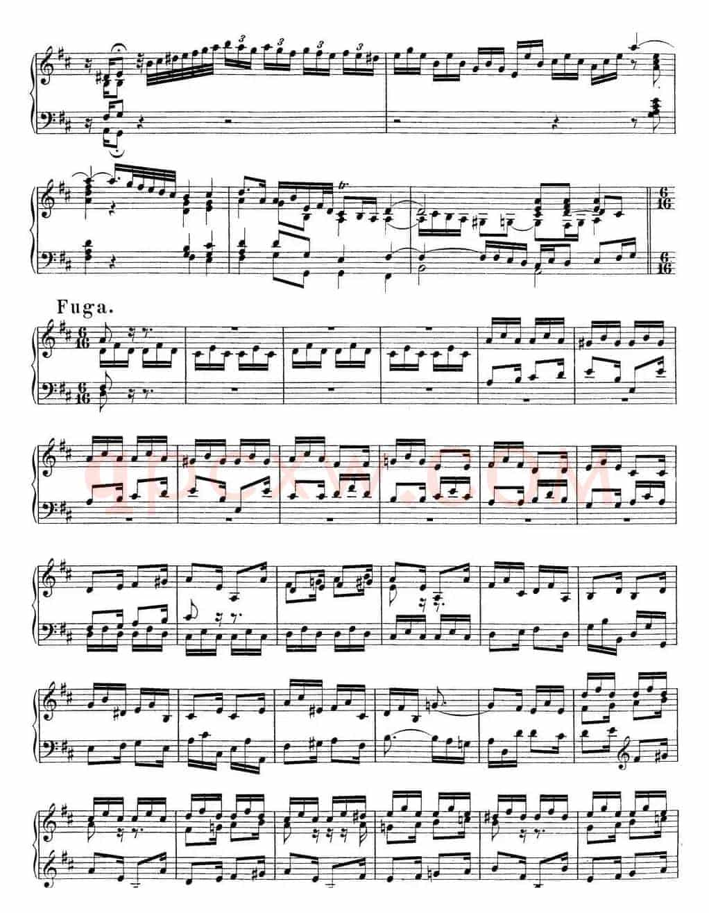 Toccata BWV 912(7首托卡塔·No.3 D大调)