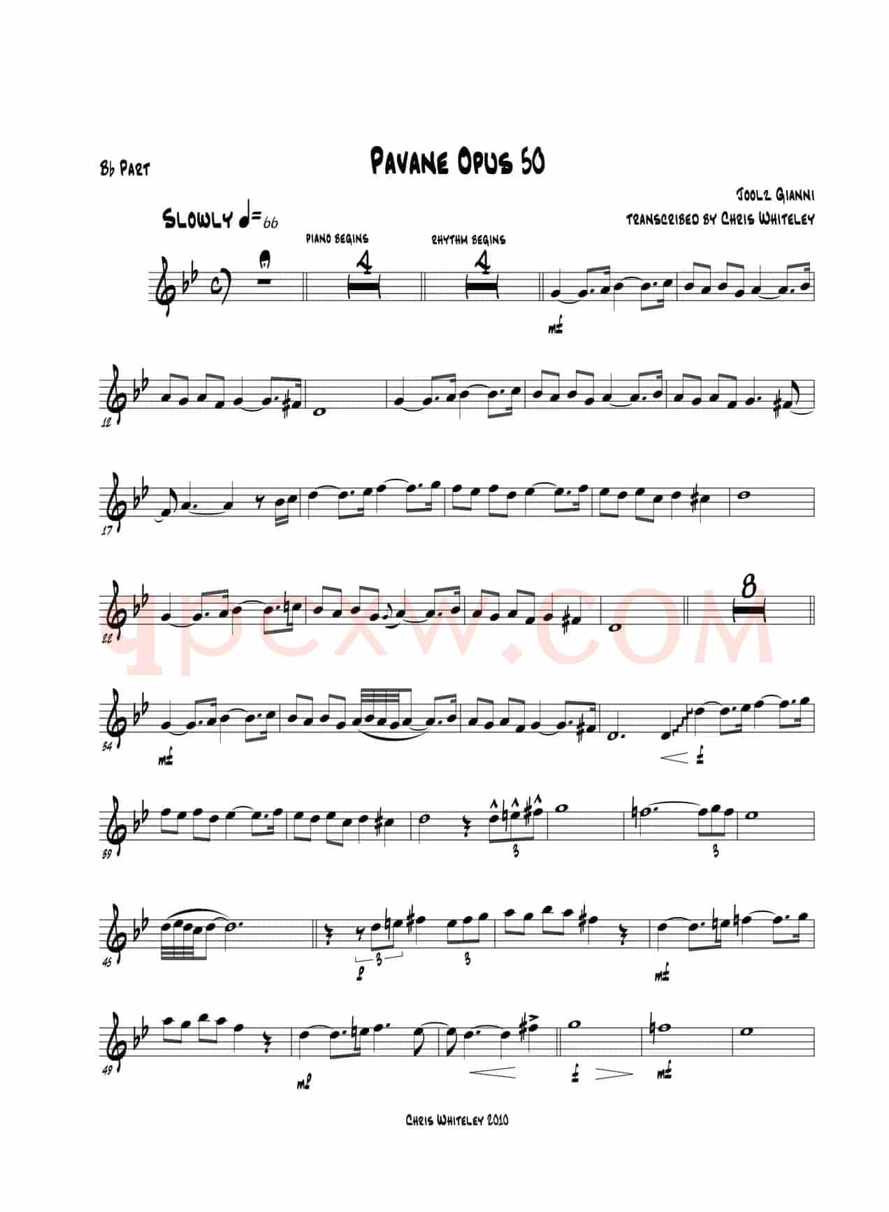 Pavane Opus 50（bB Part）