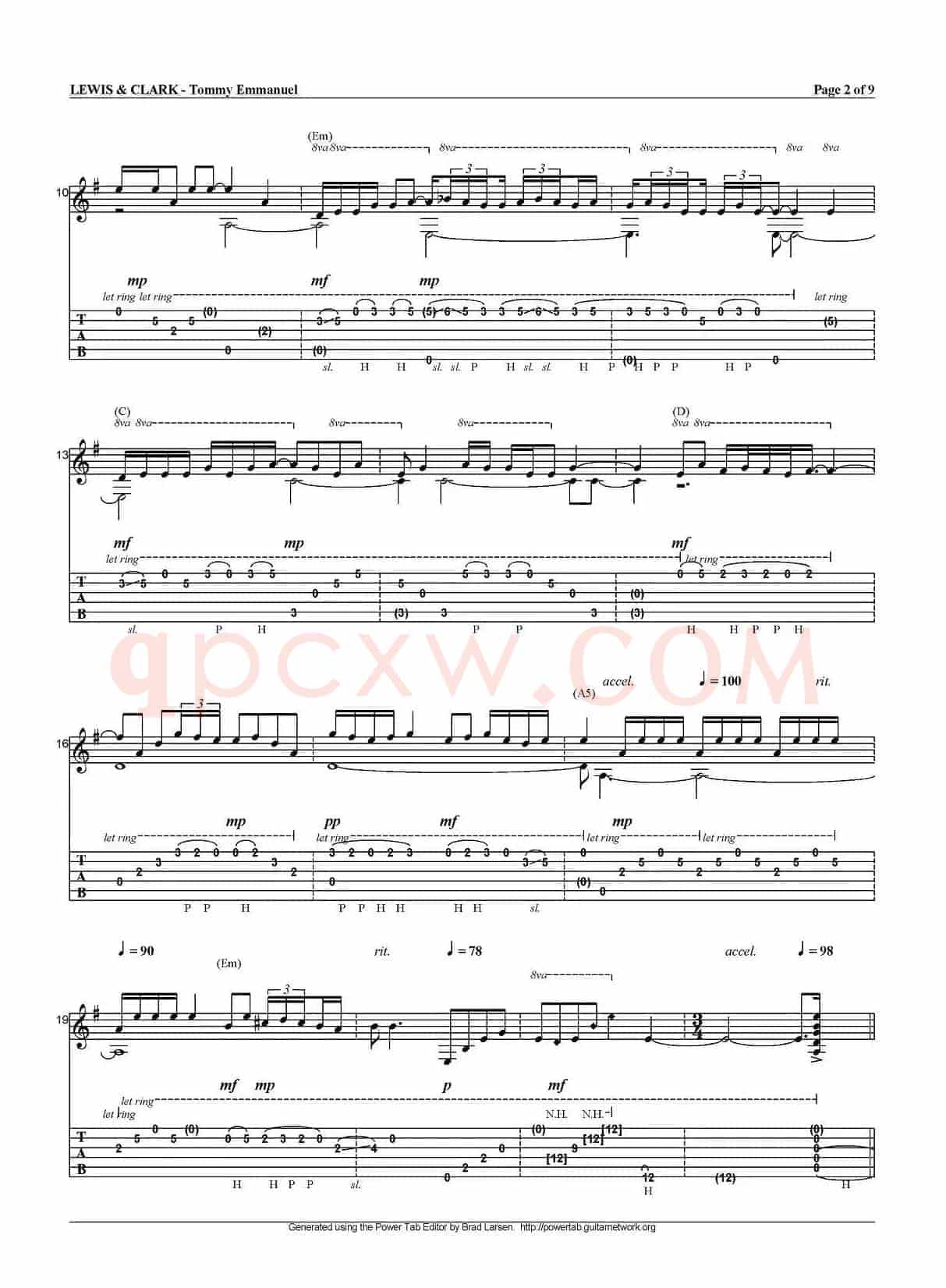 tommy emmanuel：lewis and clark（指弹吉他）