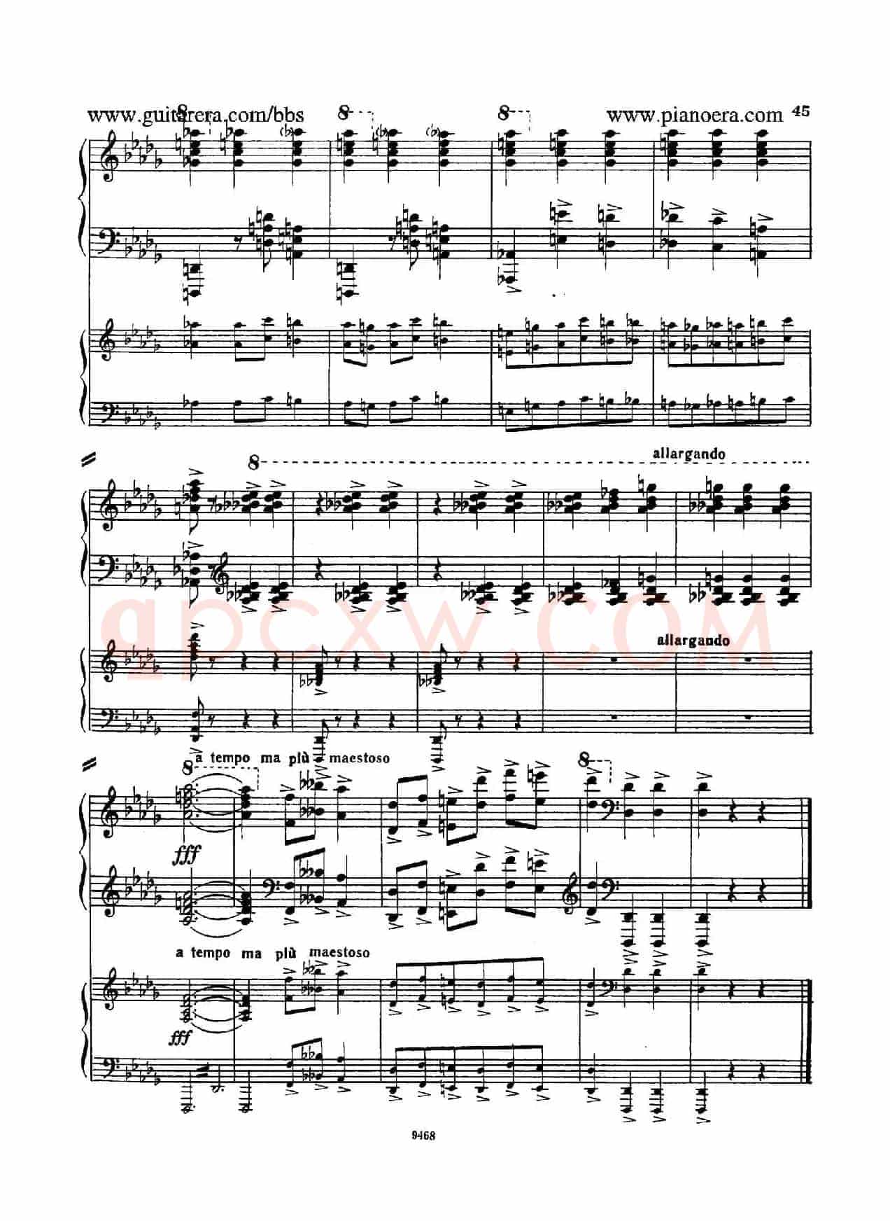 Piano Concerto in D-flat Major Op.37(降D大调钢琴协奏曲·Ⅰ·双钢琴)