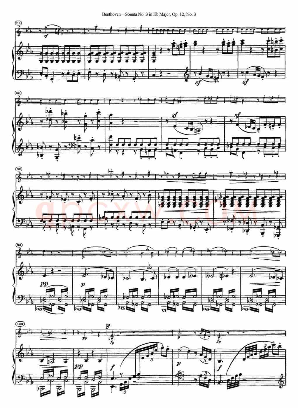 Violin Sonata No.3 in Eb Major Op.12 No.3（小提琴+钢琴伴奏）